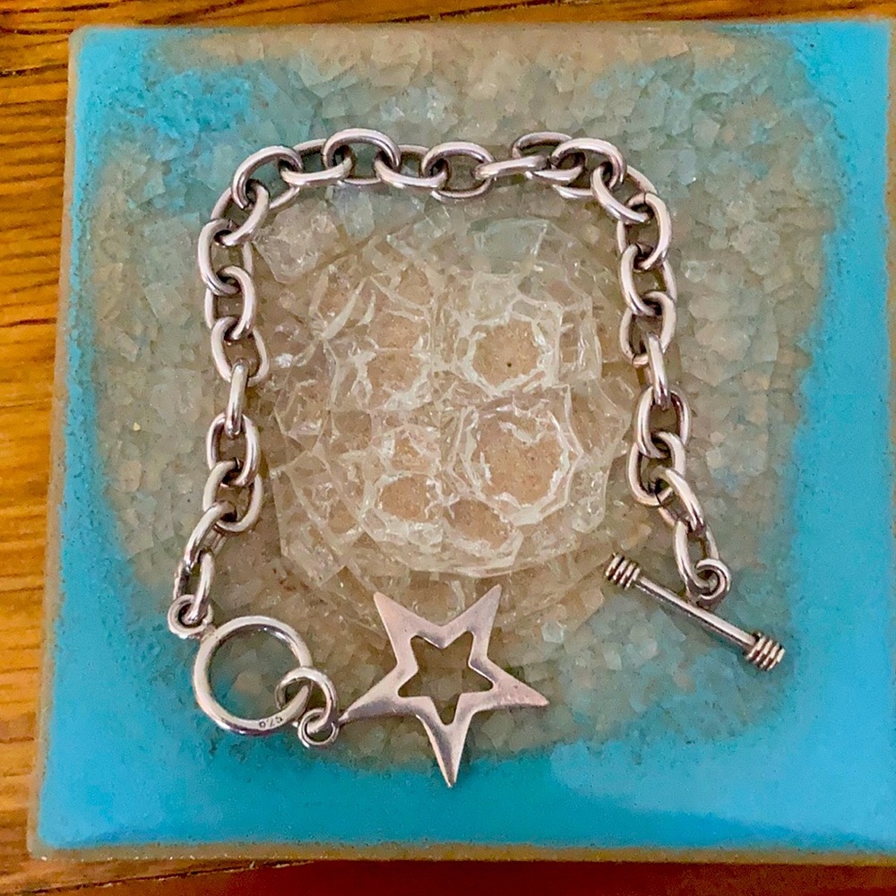 Silver Bracelet with Toggle Clasp